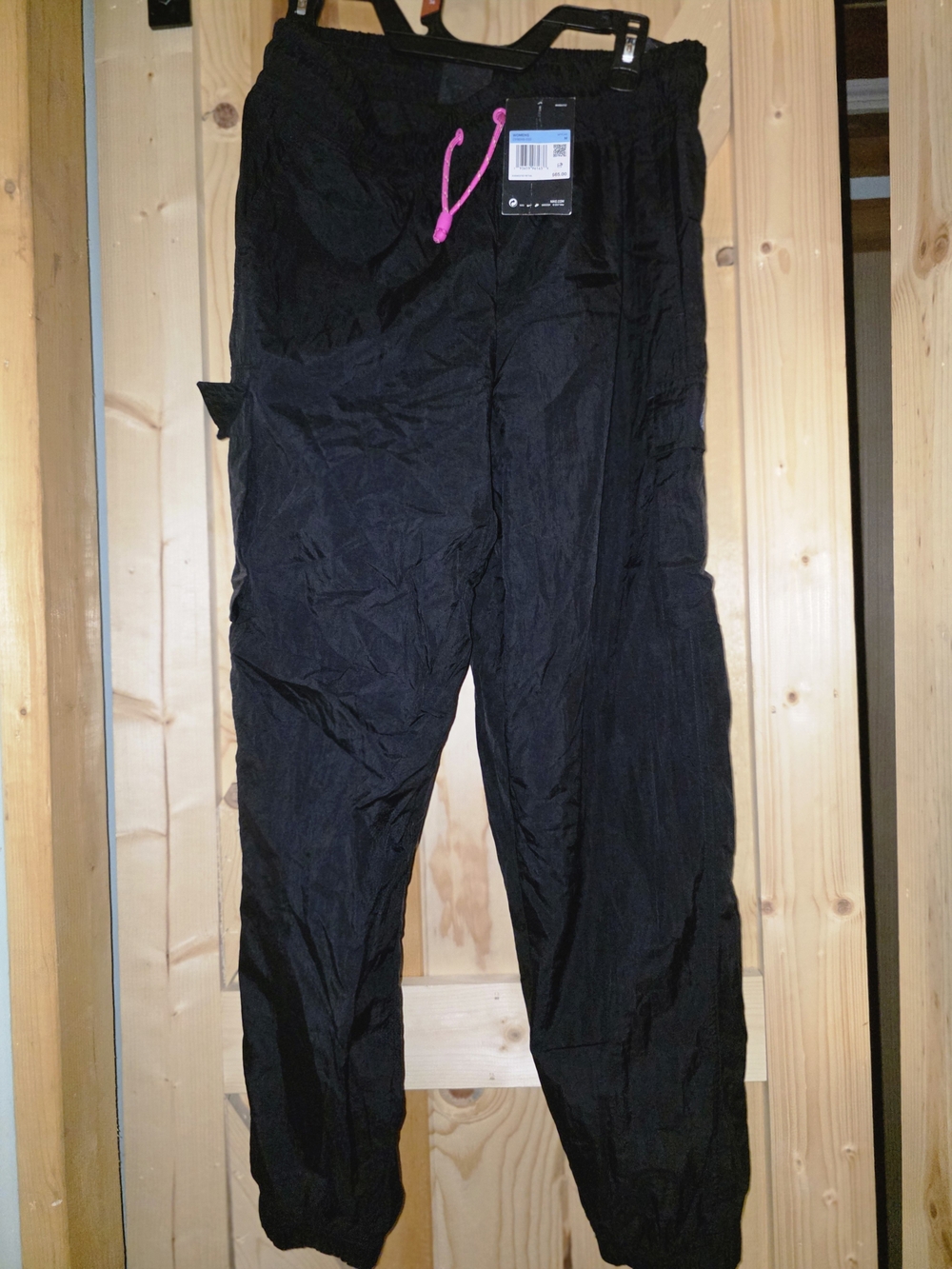 Womens Nike Black Joggers with Pink Drawcord. NWT